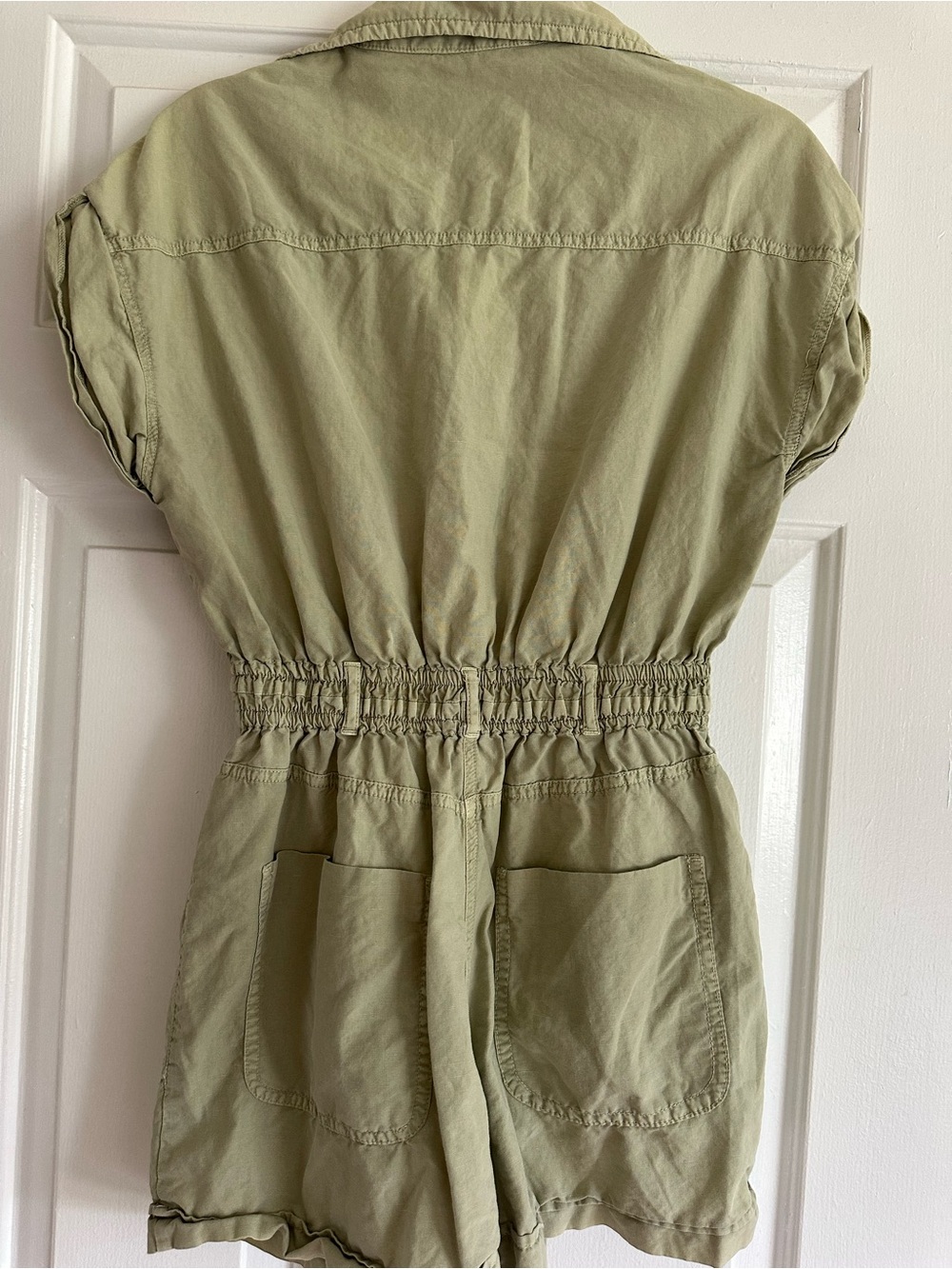 Zara Linen Green Romper - Picture 3 of 9
